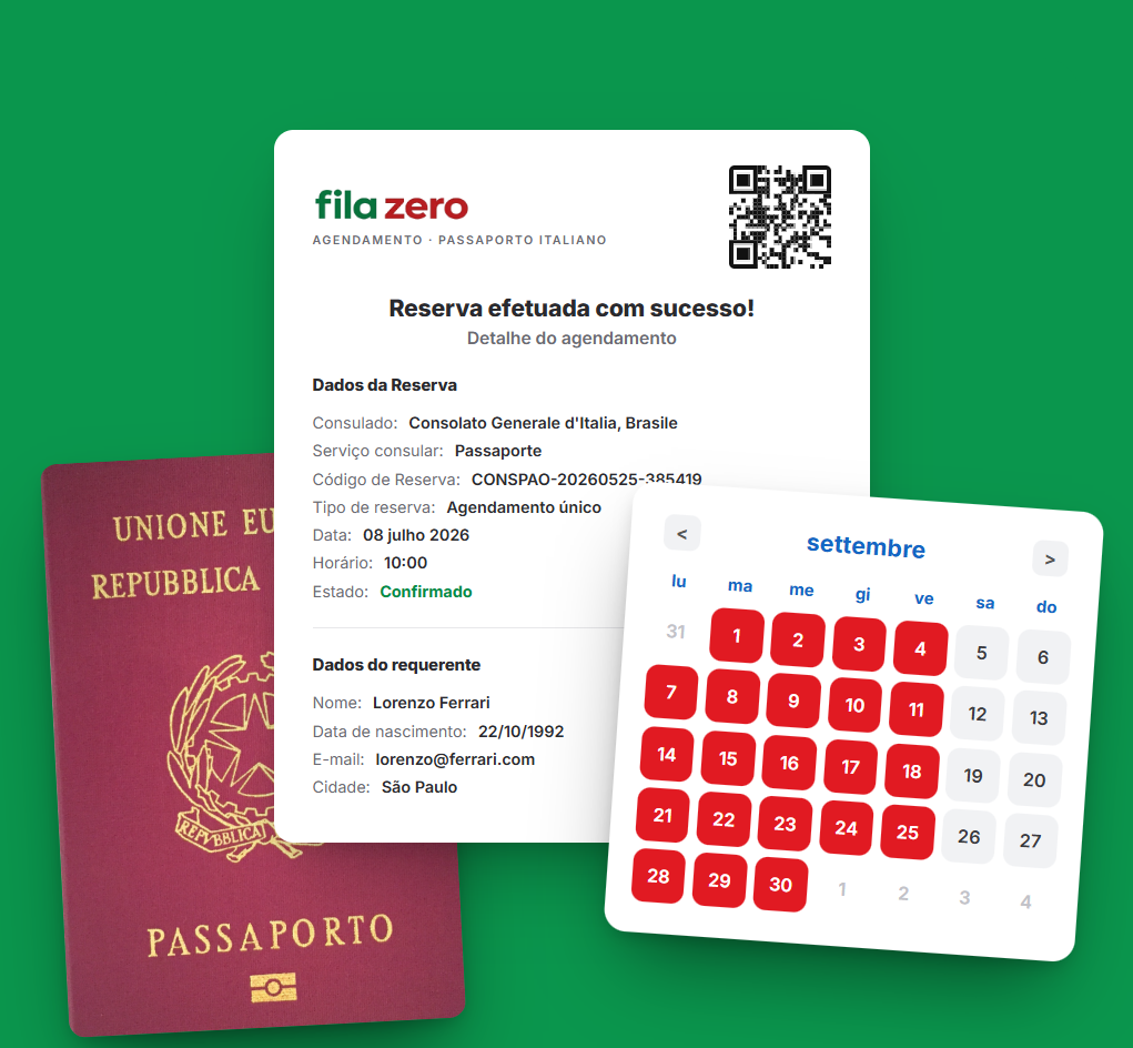 Comprovante de agendamento Fila Zero